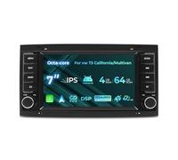 NVGOTEV Android Radio 8 cœurs pour VW T5 California/Multivan 2003-2012, autoradio stéréo 7 Pouces 4G+64G avec Wireless Carplay/Android Auto Bluetooth WiFi 4G GPS Navi DSP FM AM RDS SWC