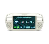 NVGOTEV Autoradio pour Fiat 500 2007-2015, 7 Pouces 2+32Go Head Unit avec Carplay/Android Auto sans Fil Bluetooth WiFi GPS Navigation FM RDS DSP SWC (Dab+ en Option)
