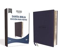 NVI, Santa Biblia, Revisión 2022, Edición para notas, Leathersoft, Azul marino, Palabras de Jesús en Rojo, Comfort Print
