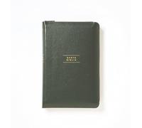 NVI, Santa Biblia, Revisión 2022, Ultrafina, Tamaño compacto, Piel Reciclada, Verde, con Cierre, Palabras de Jesús en Rojo, Comfort Print