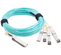 NVIDIA - Câble à attache directe - QSFP28 pour SFP28 - 10 m - cuivre hybride/fibre optique - actif, 100 Gigabit Ethernet