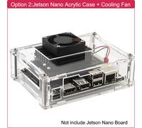 Nvidia Jetson Nano IMX219 - support de caméra 8mp,boîtier en acrylique,ventilateur de refroidissement,coque de Protection transparente pour Jetson Nano A02 B01,2 go - Type Option 2