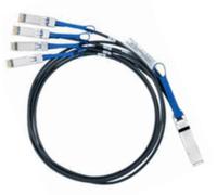 Nvidia MC2609130-001 câble InfiniBand et à fibres optiques 1 m QSFP 4x SFP+ Noir