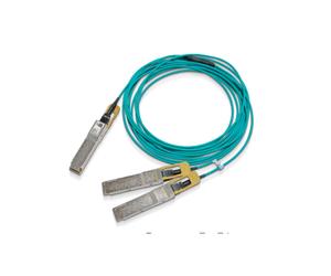 Nvidia MFS1S50-H020V Câble InfiniBand/Fibre Optique 20m QSFP56 vers 2x QSFP56, 200 Gbit/s, Mâle-Mâle, LSZH, Bleu, Réf: 980-9I96L-00H020