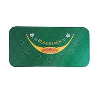 nviusdSJ Tapis de Poker, Dessus de Table Poker Portable en Daim et Caoutchouc, Jack Noir, 21Points, Baccarat, Casino, Nappe, Tapis Vert, Tissu avec Motif(24 * 47in)