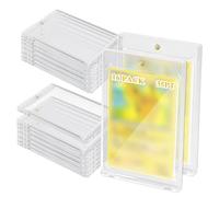 NVIYAM 16 Pièces Magnetic Trading Card Holder 35PT, Acrylique Transparent Etui à Cartes de Collection, UV Magnetic for Standard Size Card, Protège Etui Cartes Magnétique Boîtier pour MTG, Sport