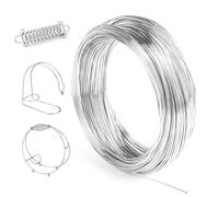 NVIYAM 1mm Fil Aluminium 30m Fil de Fer Souple Fil de Fer Souple Loisir Creatif Fil Tricotin Fil d'Artisanat En Aluminium Fil à Bijoux pour Bricolage Fil en Aluminium Souple et MalléAble (Argent)
