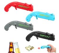 NVIYAM 4 Pièces Ouvre-bouteille, Cap Gun Ouvre Bouteilles de Bière, Ouvre Bouteille de Pistolet, Jouet pour Bar Fête pour la fête à la maison, barbecue en plein air