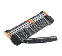 NVIYAM A4 Massicot 12 Pouces Règle Guillotine Coupe Papier Massicot Grand Format Guillotine avec Sécurité Automatique Coupe Papier Portable Remplaçable Lame pour Papier Craft, Coupons, Cartes-Noir