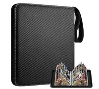 NVIYAM Album de Cartes 1080 Pochettes, Classeur pour Pokémon Cartes, 9 Pochettes 60 Pages, Noir, 34x28x5 cm