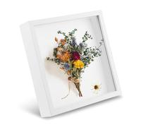 NVIYAM Cadre photo 3D, Cadre Profond 20x20 cm, Vitrine Cadre 3D, Cadre photo en bois pour remplissage 3D, pour Photos, Bouquet de Mariage, Souvenirs, Diamond Painting et Décoration DIY