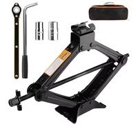 NVIYAM Cric Voiture 2T Universel à Ciseaux avec Clé à Cliquet et Clé pour Écrous - Portatif De Levage pour Voitures SUV MPV