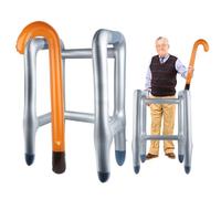 NVIYAM Déambulateur Gonflable et Canne Gonflable, Cadre Gonflable, Déambulateur Gonflable pour Votre Costume de Grand-mère ou de Grand-père pour Carnaval, Anniversaire, Cosplay