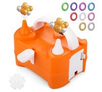 NVIYAM Gonfleur Ballon Electrique, 220-240V/400W Pompe Ballon, Gonfleur Ballon Anniversaire, Portable Double buse Gonfleur, pour Les Ballons de Mariage la Fête, la Décoration Festive