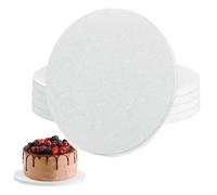 NVIYAM Kit de 5 Supports à Gâteaux Ronds, Cake Drum 12 mm Ø 30 cm/12in, Base de Gâteau, Plateau Gateau Disque, Socle Cake Board, Supports à Gâteau, Disque Dessous de Pâtisserie Transport de Gâteaux