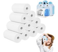 NVIYAM Lot de 10 rouleaux papier thermique 57x30mm 8m - Papier photo enfant - Mini imprimante - Blanc - Sans BPA