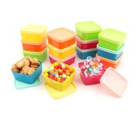 NVIYAM Lot de 15 Pièces Boîtes à encas, Boite Alimentaire Plastique avec Couvercle, Récipients de Congélation en Plastique, Récipients de Conservation des Aliments avec Couvercles