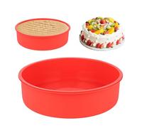 NVIYAM Moule Gateau Silicone Rond 20cm 2Pc, gâteaux ronds en silicone, moules à gâteaux antiadhésifs, Dégagement Rapide, Moule a Gateau Rond, Plateau de Cuisson antiadhésif, Moule Layer Cake Silicone