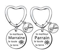 NVKFML Cadeaux pour le parrain Cadeaux pour la marraine Cadeaux pour la fête des mères Cadeaux pour la fête des pères Cadeaux de Noël (2 Pièces)