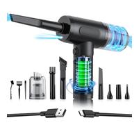 NVKHG Souffleur Air Comprimé, Dépoussiérants Puissants Électrique Aspirateur, 3 Vitesses Mini Jet d'Air Comprimé 110000 RPM, Rechargeable Batterie 9000mAh, pour Nettoyer les Claviers,PC