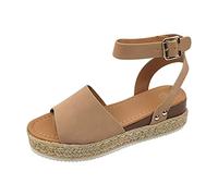 NVNV 2023 Chaussure Femme Talon Compensé Chaussures Ete Femme Pas Cher Sandales Compensees Femme Été Chaussures Femme Pieds Larges Et Sensibles Sandales Femme Plage Boucle EU 35-43