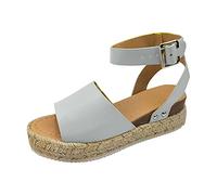 NVNV 2023 Chaussure Femme Talon Compensé Chaussures Ete Femme Pas Cher Sandales Compensees Femme Été Chaussures Femme Pieds Larges Et Sensibles Sandales Femme Plage Boucle EU 35-43