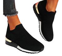 NVNV Chaussures de Sécurité Femme sans Lacet Legere Basket de Sécurité À Enfiler Protection Embout Acier Coussin d'aire Confort Chaussures de Travail Respirante Sneakers Femme (Noir, Numeric_41)