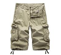 NVNV Short Cargo Coton Casual Lâche Avec Poche Pantalon Court Homme Sport Jogging Slim Fit Militaire Montagne Baggy Bermuda de Travail