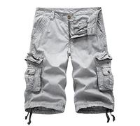 NVNV 2023 Short Cargo Coton Casual Lâche avec Poche Pantalon Court Short Homme Casual Lâche Sport Jogging Slim Fit Militaire Short de Sport Cargo Montagne Baggy Short Homme Bermuda Cargo de Travail