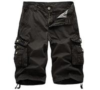 NVNV Short Cargo Coton Casual Lâche Avec Poche Pantalon Court Homme Sport Jogging Slim Fit Militaire Montagne Baggy Bermuda de Travail