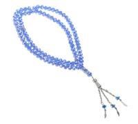NVOQILIN 9 couleurs 99 perles religieuses Tasbih prière perles pendentif voiture ornements perles cristal simple collier perle pour homme femme chapelet ficelle, taille unique, Comme décrit