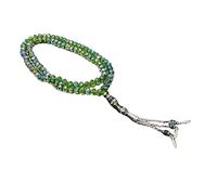 NVOQILIN 9 couleurs 99 perles religieuses Tasbih prière perles pendentif voiture ornements perles cristal simple collier perle pour homme femme chapelet ficelle, taille unique, Comme décrit