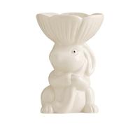 NVOQILIN Assiette décorative en céramique pour lapins - Multifonctionnelle - Utilisation comme support de bijoux ou présentoir, organiseurs de bureau pour dessus de table, plateau de rangement de