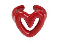 NVOQILIN Bague créative en forme de cœur irrégulier pour couple - Design creux - Bijoux géométriques, One Size, Comme décrit, Comme décrit.