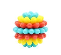 NVOQILIN Balle texturée de soins dentaires pour grignoteuses puissantes, non permanentes, construction en caoutchouc souple avec facile à saisir, 7,5 cm de diamètre, jouet à mâcher
