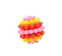 NVOQILIN Balle texturée de soins dentaires pour grignoteuses puissantes, non permanentes, construction en caoutchouc souple avec facile à saisir, 7,5 cm de diamètre, jouet à mâcher