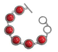 NVOQILIN Bijou portable en pierre style vintage pour femme avec perles robustes et ajustement confortable fait à la main, taille unique, Comme décrit