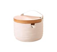 NVOQILIN Bocaux en céramique pour maison, hôtel, café - Beau et pratique - Utilisations multiples - Récipient à sel professionnel avec couvercle pour la cuisine