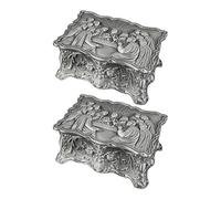 NVOQILIN Boîtes décoratives en métal avec motifs de roses historiques adaptées pour ranger des objets de valeur, organiseurs de bijoux élégants, rangement décoratif