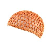 NVOQILIN Bonnet creux en crochet tissé à la main pour femme - Style décontracté, Orange, Taille unique