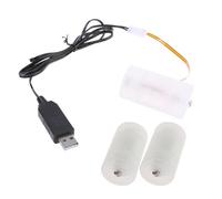 NVOQILIN Câble convertisseur d'alimentation USB vers 4,5 V 3 x LR20 D éliminateurs de batterie pour remplacement de batterie USB 5 V2 A Adaptateur 100 cm