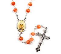 NVOQILIN Collier avec pendentif en forme de croix - Chapelet créatif - Chaîne en métal - Bijoux pour femme - Chapelet à breloques, taille unique, Comme décrit, Comme décrit.
