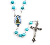 NVOQILIN Collier avec pendentif en forme de croix - Chapelet créatif - Chaîne en métal - Bijoux pour femme - Chapelet à breloques, taille unique, Comme décrit, Comme décrit.