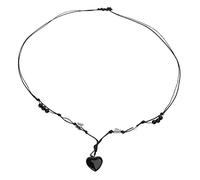 NVOQILIN Collier avec pendentif en forme de cœur en pierre naturelle pour femme et fille - Chaîne de pull réglable - Bijoux esthétiques - Chaîne de clavicule - Colliers pour enfants, hommes et femmes
