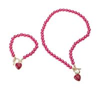 NVOQILIN Collier avec pendentif en forme de cœur - Pour fille - Convient pour une tenue élégante - Bijoux de fête de mariage, taille unique, Comme décrit, Comme décrit.