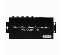 NVOQILIN Convertisseur double entrée YPbPr/VGA vers HDTV Port avec lumière LED Sortie Multi Résolution Processeur facile à utiliser YPbPr VGA Converter