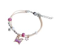 NVOQILIN Design papillon inspiré de la nature, construction légère, taille réglable, chaîne de main pour un usage quotidien élégant et léger, taille unique, Comme décrit