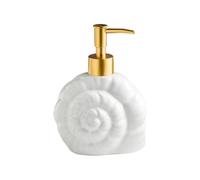 NVOQILIN Distributeur de crème en céramique inspiré de la mer avec des thèmes marins rugueux, ventilateur permanent avec base antidérapante pour salle de bain rudiments maison