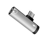 NVOQILIN Double fonction : créez un lien sonore de 3,5 mm avec port de charge en aluminium mélangé, plan dense, accord mondial pour les smartphones, idéal pour les voyages, appareil audio combiné USB