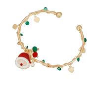 NVOQILIN Élégant bracelet de vacances avec breloque chapeau de Noël et ruban métallique pour célébrations du Nouvel An, breloque de Noël multi pendentif, taille unique, Comme décrit